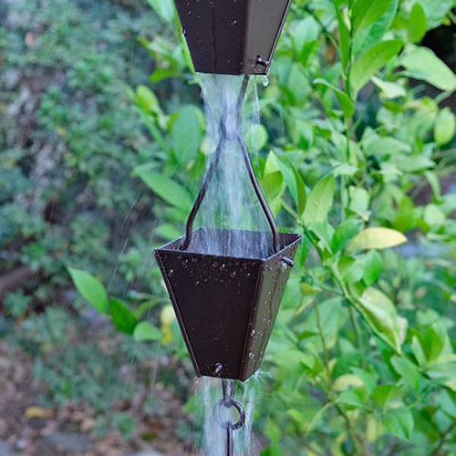 Rainchains - Bronze Tapered Square Cup Rain Chain